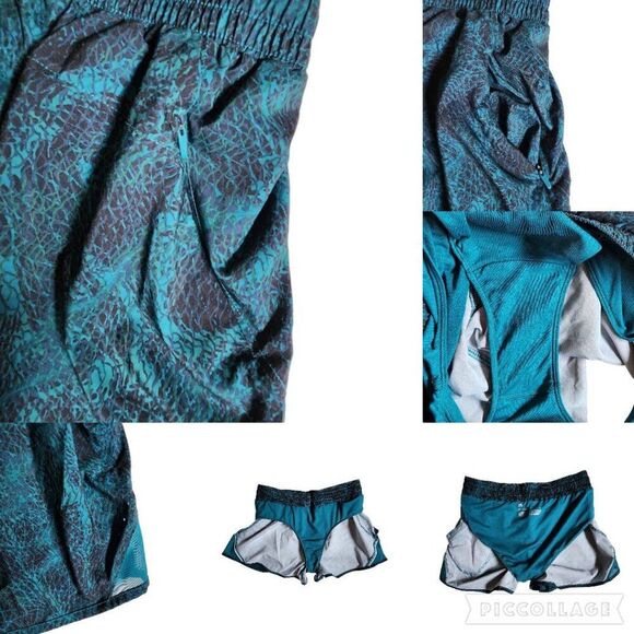 All In Motion blue green teal run shorts sz M - Picture 5 of 10